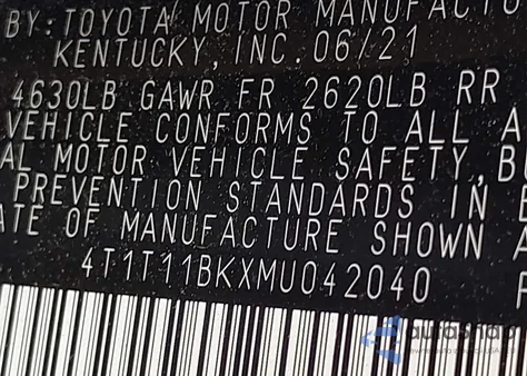 2021 Toyota Camry Se Awd из США, поврежденный, VIN 4T1T11BKXMU042040